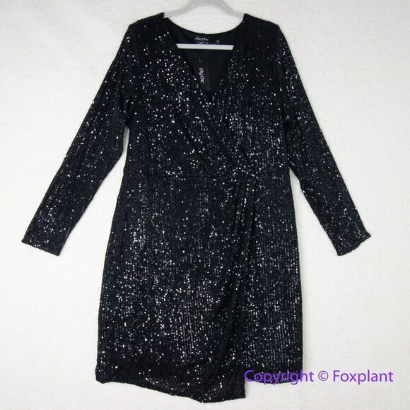 New! City Chic Razzle Dress in black, size‎ 16 - Picture 3 of 16